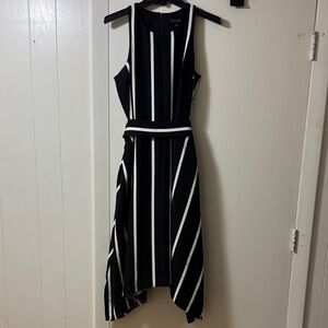 Banana Republic Factory Black and White Striped Dress
